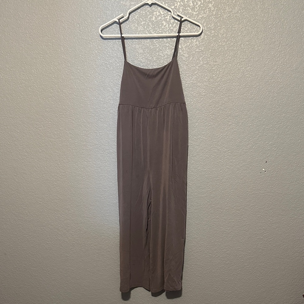 C’isa Gray Wide Leg Jumpsuit